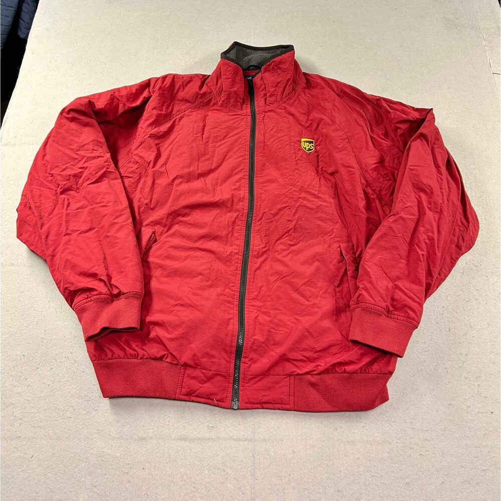 Rare UPS Uniform Devon & Jones Red Jacket 2XL